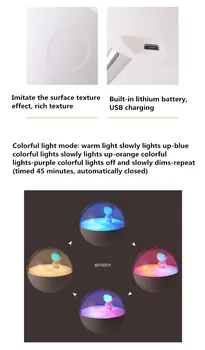 Recarregável USB Astronauta Noite, Luz |Cor Respirar a Atmosfera de Luz com o Sono Leve Toque para Controlar Vários Modos de Cronometragem